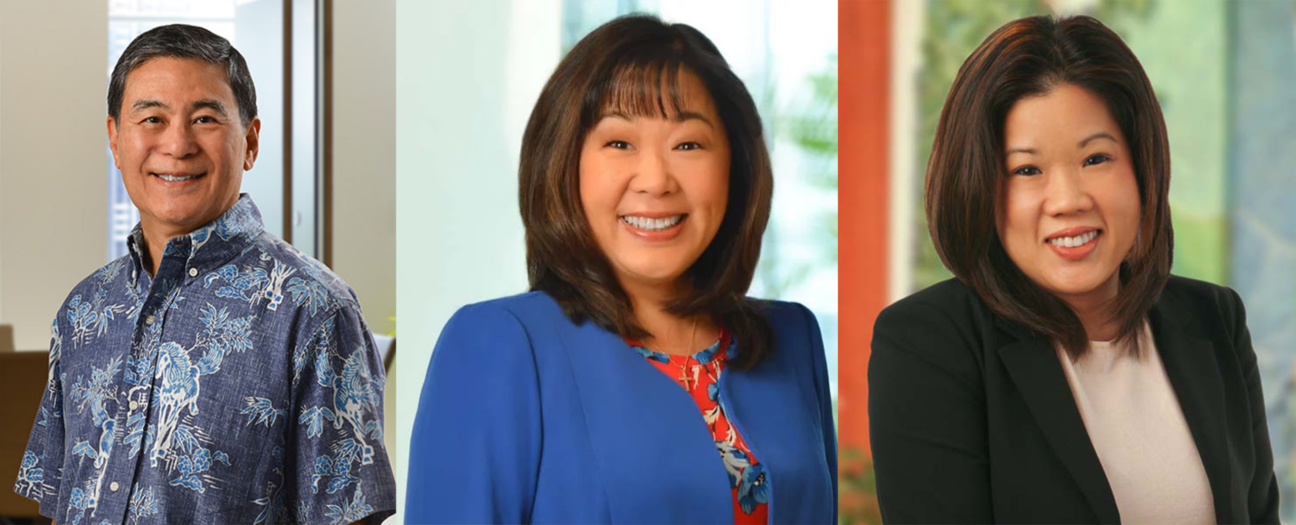 Photo of Raymond K. Okada, Judy Y. Lee and Rosemarie S.J. Sam
